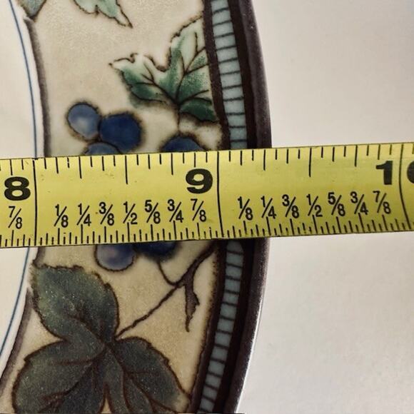 Mikasa Garden Harvest 6 Large Rim Soup Bowl Intaglio, Fruit & Leaves On Rim, VTG - Picture 10 of 12